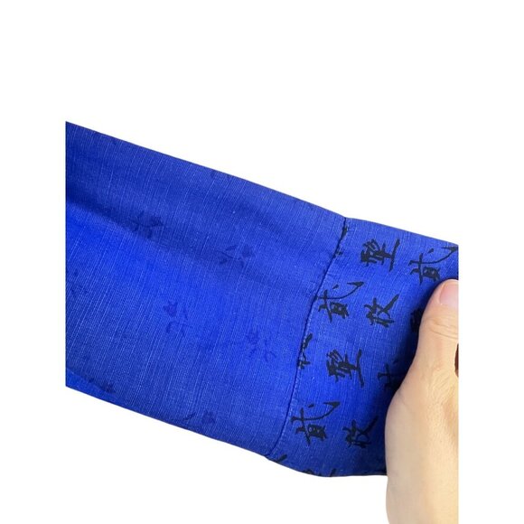 Chico’s Design Silk Linen Asian Inspired Kimono Long Sleeve Top - Picture 6 of 9